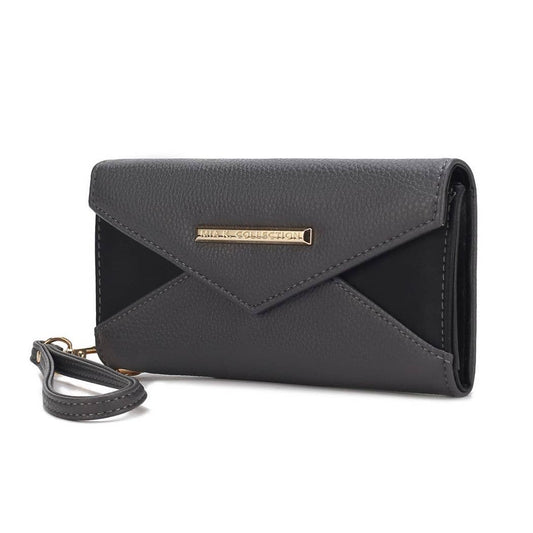 MKF Collection Kearny Vegan Leather Women Wallet Bag by Mia: Charcoal
