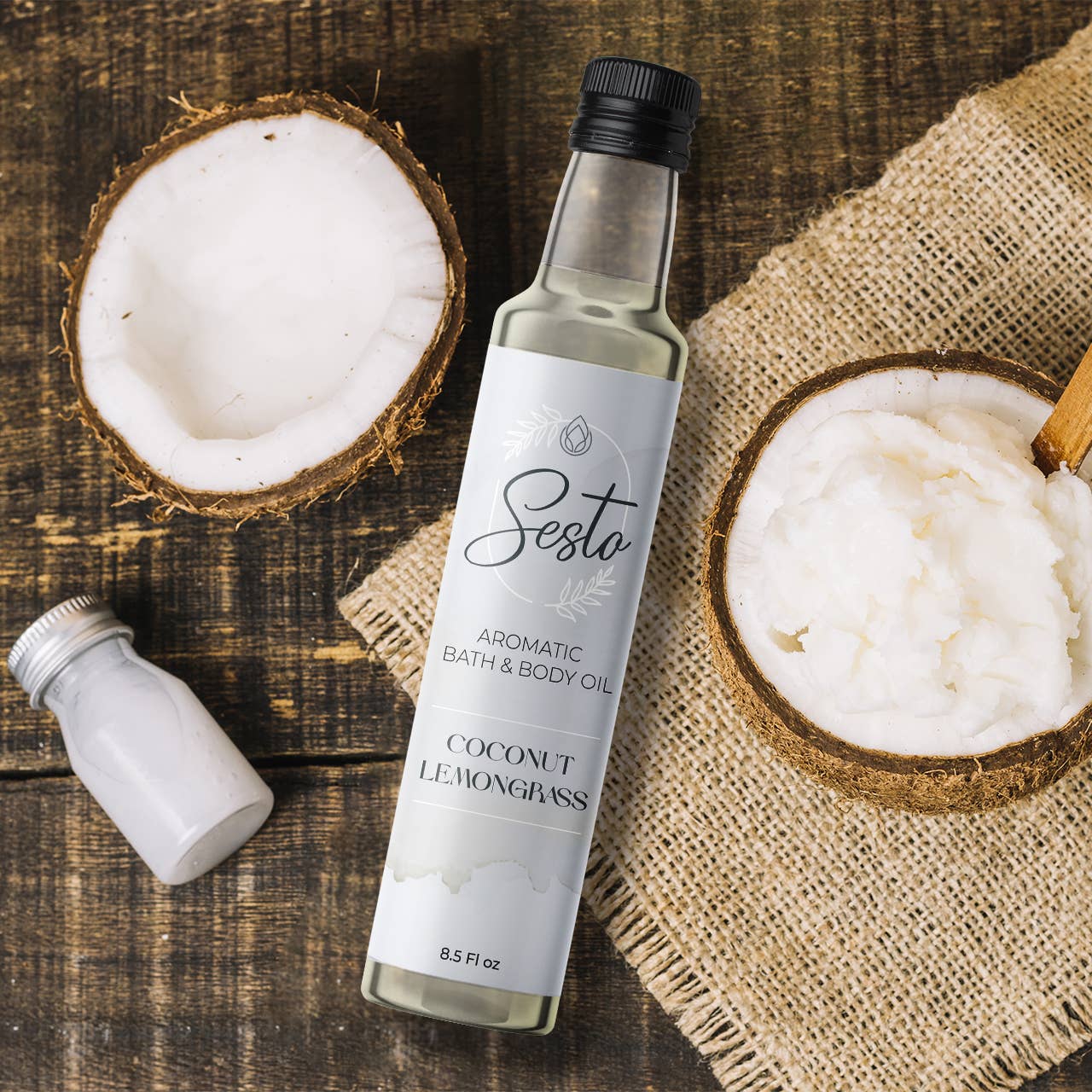 Sesto Aromatic Bath & Massage Oil - Coconut Lemongrass