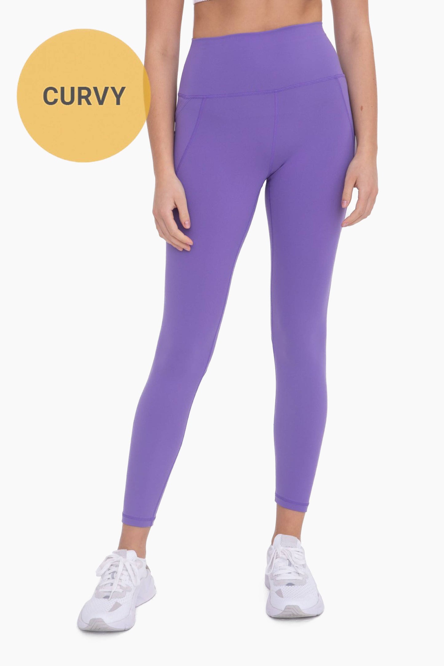 CURVY Tapered  BLACK / XL:1XL:2XL:3XL Band Essential Solid Highwaist Leggings: (2:2:1:1)