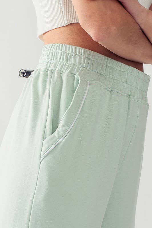 KPR11896 ELASTIC WAISTBAND COZY SWEATPANTS: SURF SPRAY / S-2/M-2/L-2