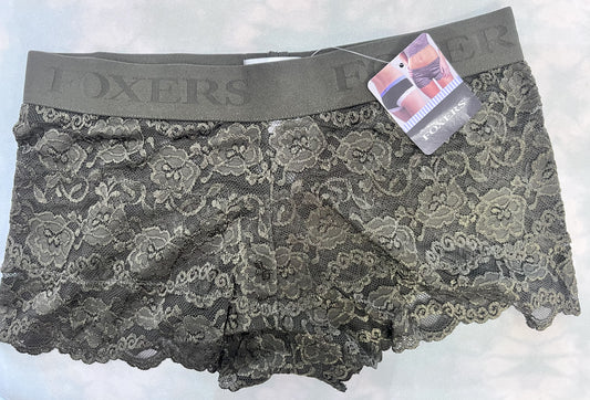 Olive Green Lace Boxers Foxers