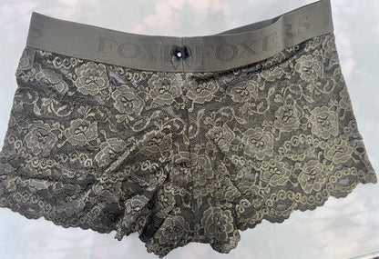 Olive Green Lace Boxers Foxers