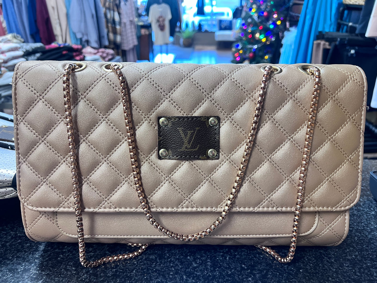 Gold Chained LV Bag
