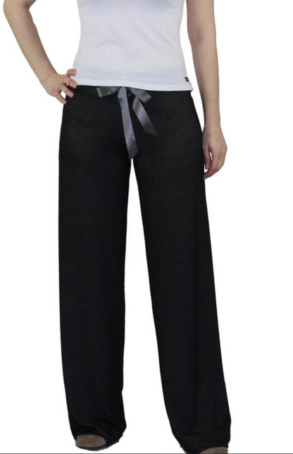 Black Denim Stretch Knit Lounge Pants