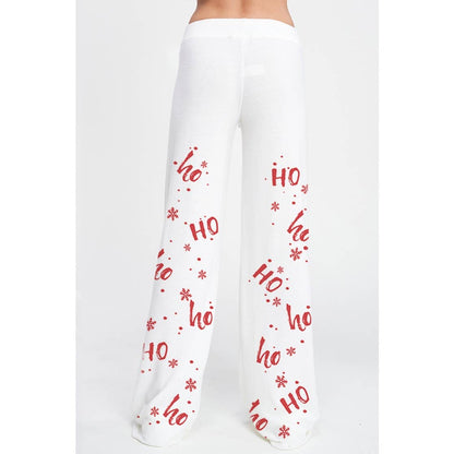 Merry Christmas print soft lounge wear set