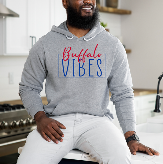 Buffalo Vibes Unisex Fleece Hoodie: Black / XL