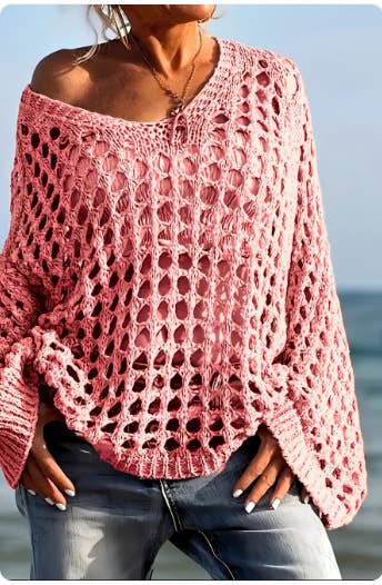 Openwork Knit Sweater