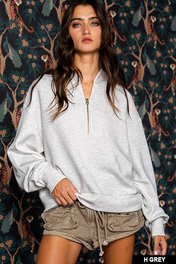 IT2154 Half Zip-up Scuba Sweatshirts