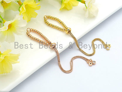 Ball Beads Adjustable Bracelet, Adjustable Bracelet Blanks, Slide Bead Expandable Bracelet Finding, Slider Bracelet,sku#P50