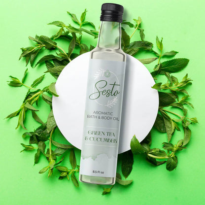 Sesto Aromatic Bath & Massage Oil - Green Tea & Cucumber
