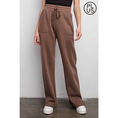 FRENCH TERRY Sky Blue / 1X STRAIGHT LEG PANTS: