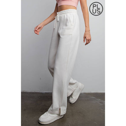 FRENCH TERRY Sky Blue / 3X STRAIGHT LEG PANTS: