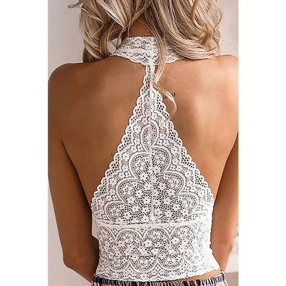 WOMEN FRONT CLOSURE LACE TOP PUSH UP BRALETTE: WHITE / XL