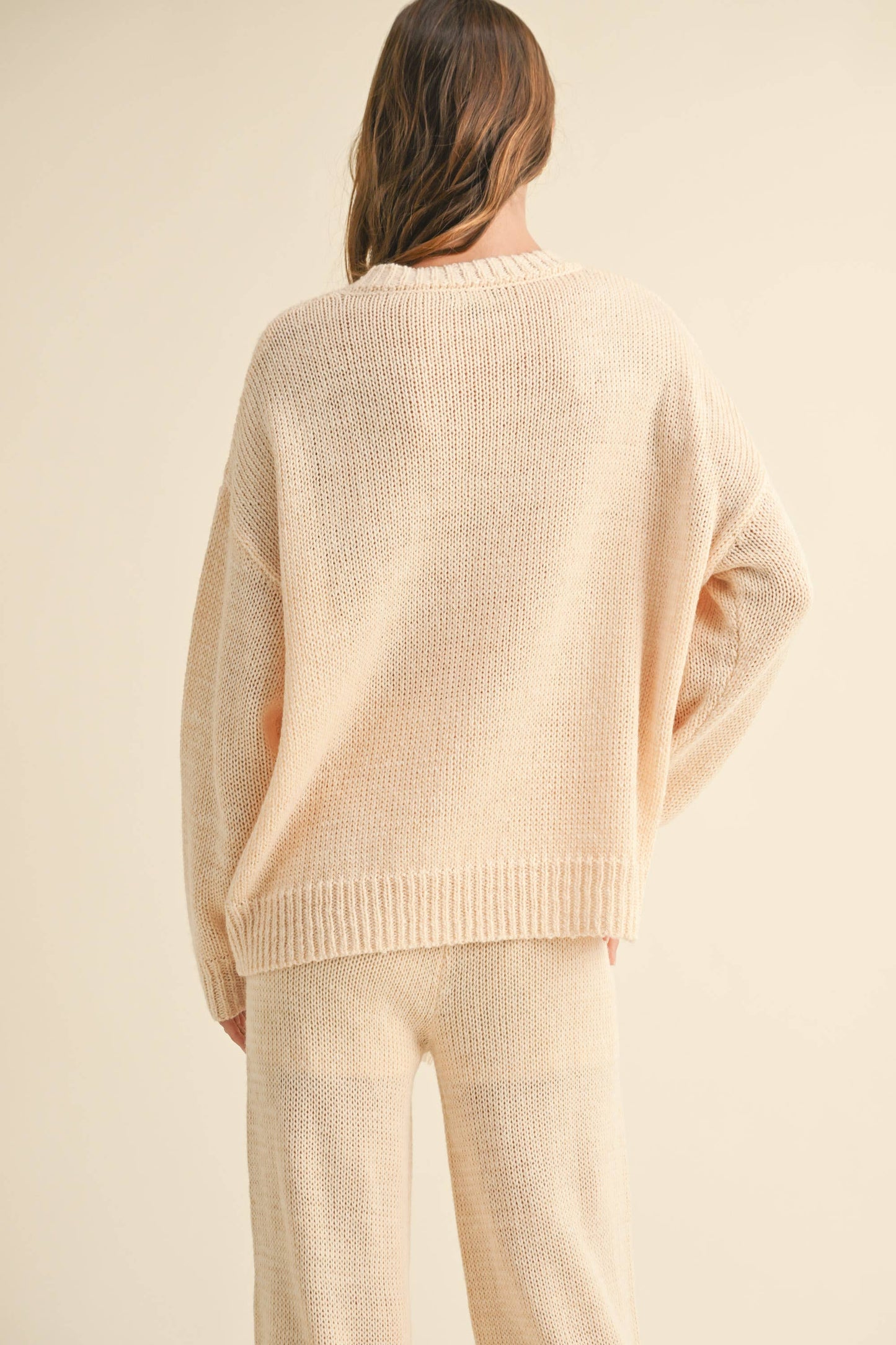 T4077   LACE-UP FRONT SWEATER TOP