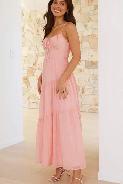 CWDMD5650_SLEEVELESS BACKLESS TIE STRAP MAXI FLARE DRESS
