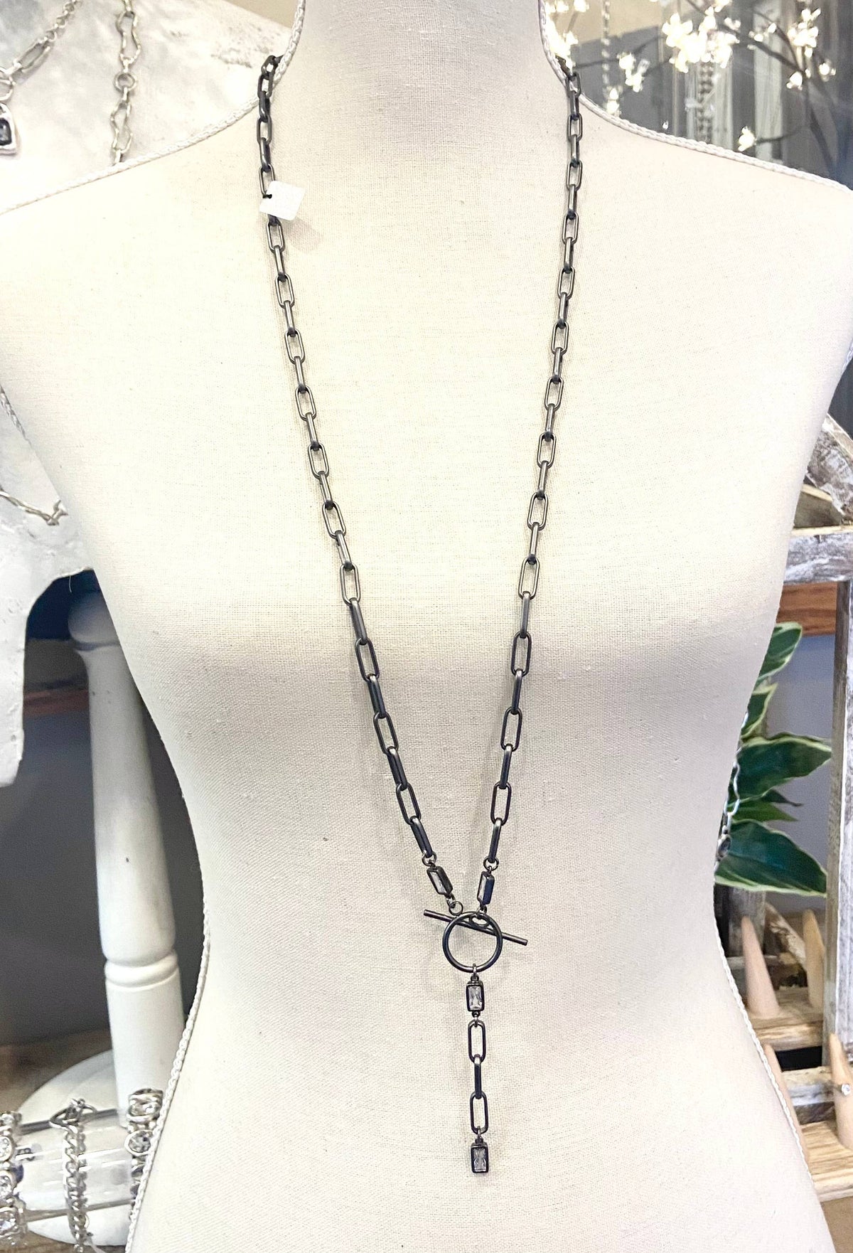 Paperclip wrap necklace boutique salon resort trendy jewelry