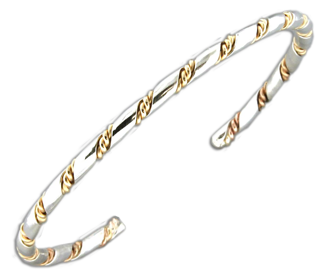 Half Round Twist Cuff Bracelet