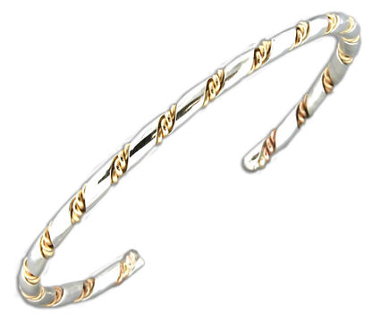 Half Round Twist Cuff Bracelet