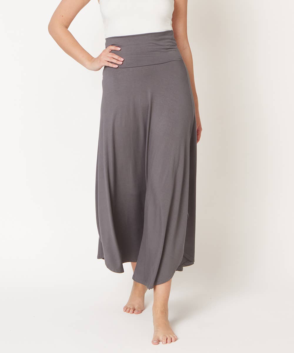 BAMBOO BAND WAIST MAXI SKIRT