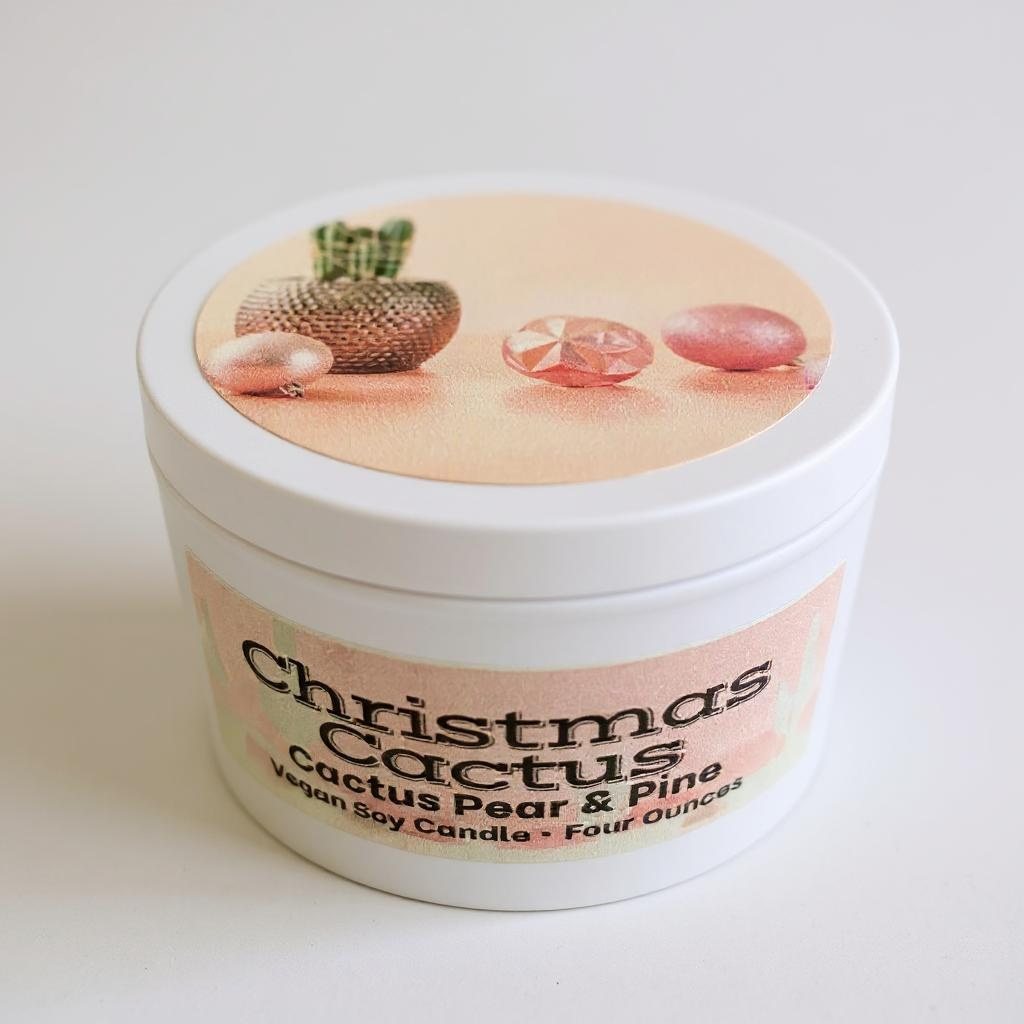 Christmas Cactus Candle | Cactus Pear & Pine | Soy | Vegan