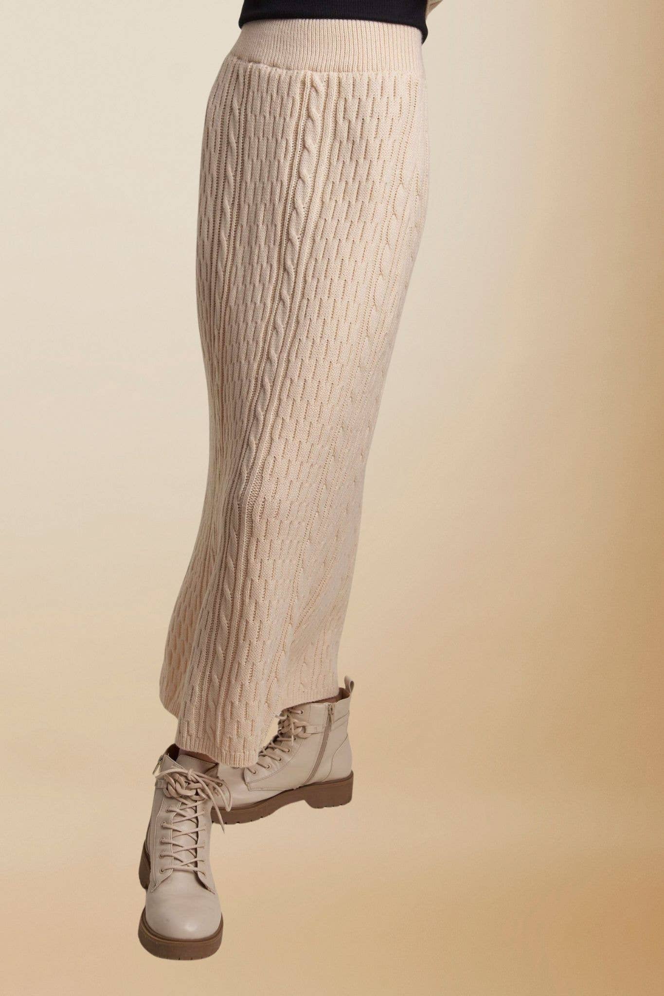 CESW3452 - ZIP UP SWEATER TOP AND SKIRT SETS