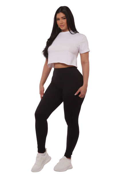 High Waist Fleece Leggings - Butt Lifting