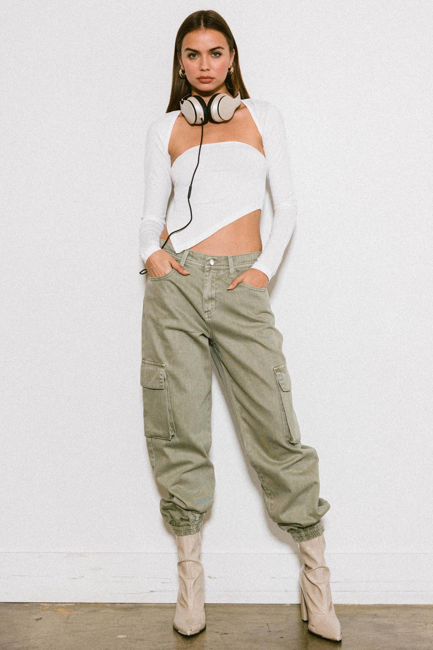 Good Drank Cargo Jeans: Khaki / S