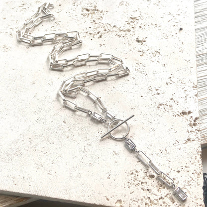 Paperclip wrap necklace boutique salon resort trendy jewelry
