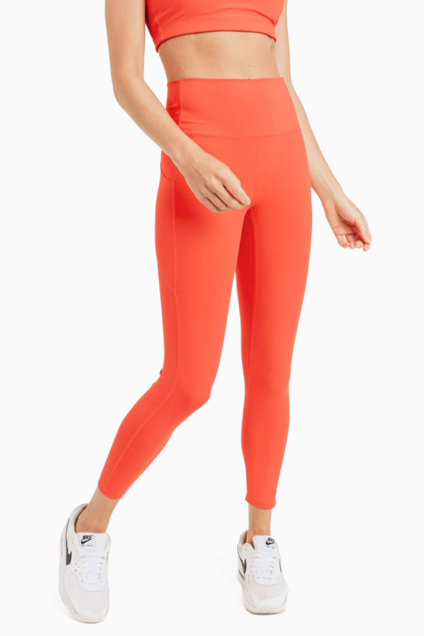 Laser-Cut and Bonded Essential Foldover Highwaist Leggings: ICE GREEN / S:M:L (2:2:2)