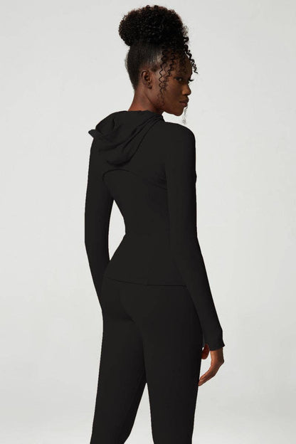 Hooded Zip Grey / Large 8-10  Active Jacket: