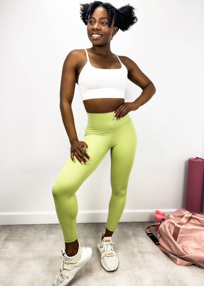 High Rise Contouring Full Length Leggings: Light Pastel Purple / Small 0-4