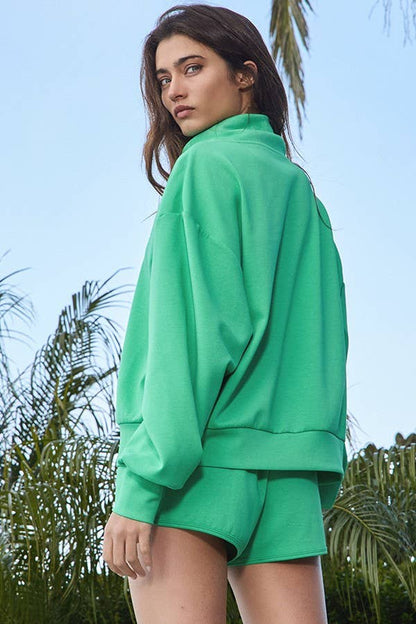 IT2154 Half Zip-up Scuba Sweatshirts