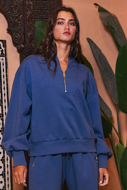 IT2154 Half Zip-up Scuba Sweatshirts