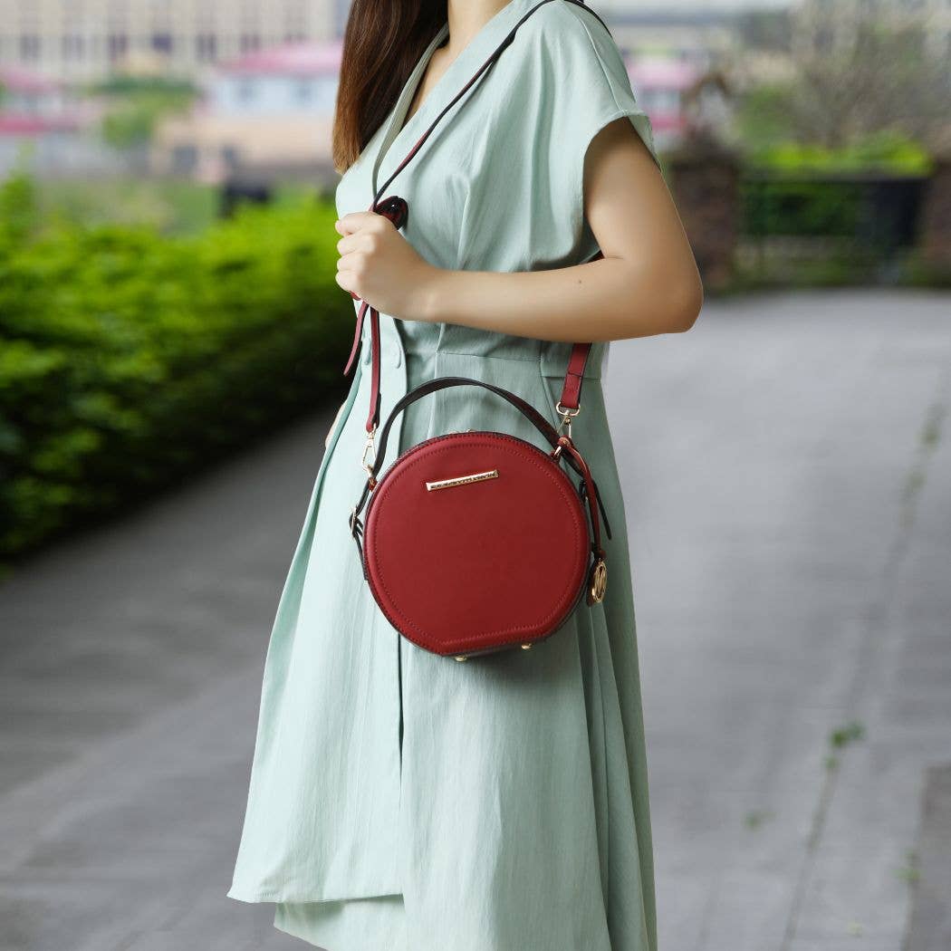 Mallory Crossbody Handbag Vegan Leather Women by Mia k.: Olive