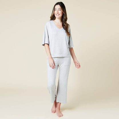 Dream Jersey Relaxed V-neck with Capri Lounge Set for Women