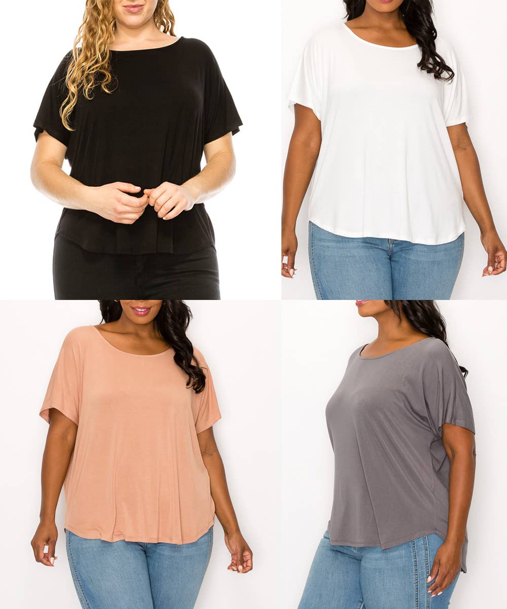 BAMBOO DOLMAN PACKDEAL FOR PLUS SIZE: MULTI / 2X