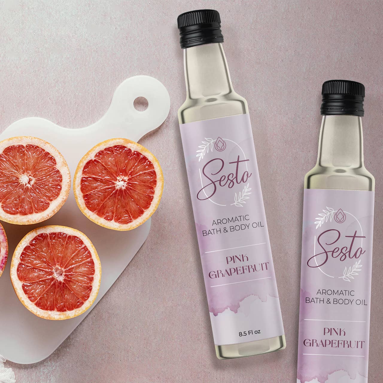Sesto Aromatic Bath & Massage Oil - Pink Grapefruit - 8.5oz