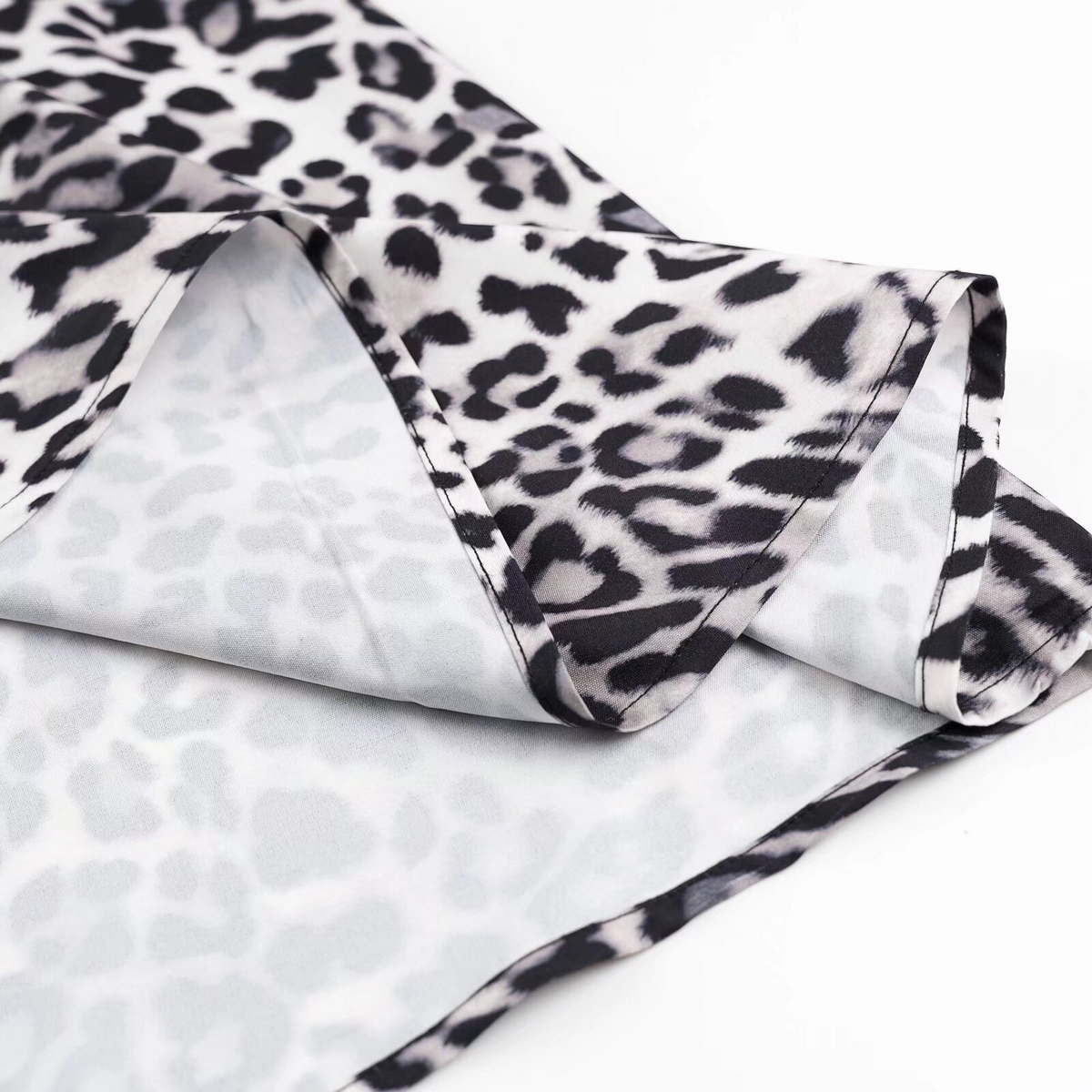 Elegant French Print Crew Neck Midi Dress_CWDMD5823