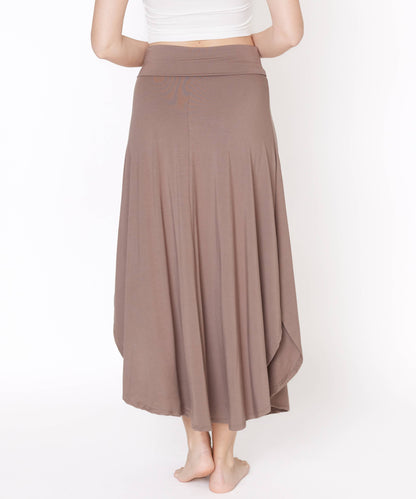 BAMBOO BAND WAIST MAXI SKIRT