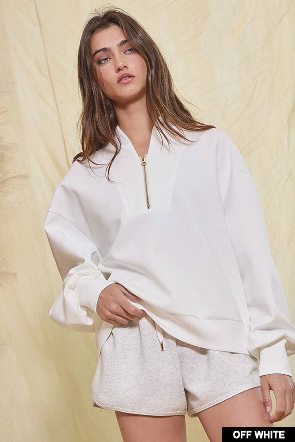 IT2154 Half Zip-up Scuba Sweatshirts