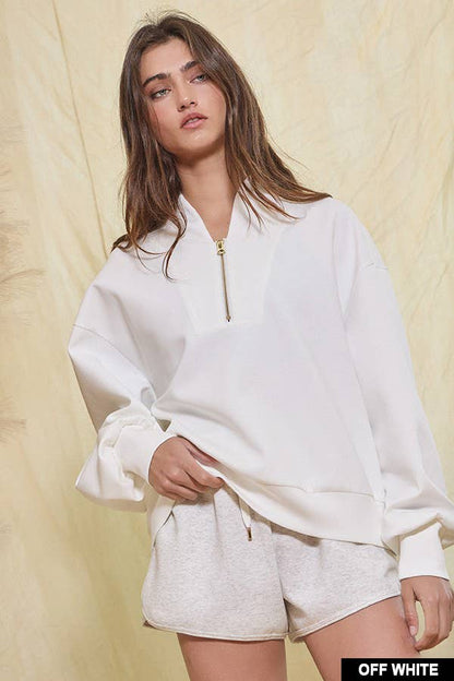 IT2154 Half Zip-up Scuba Sweatshirts