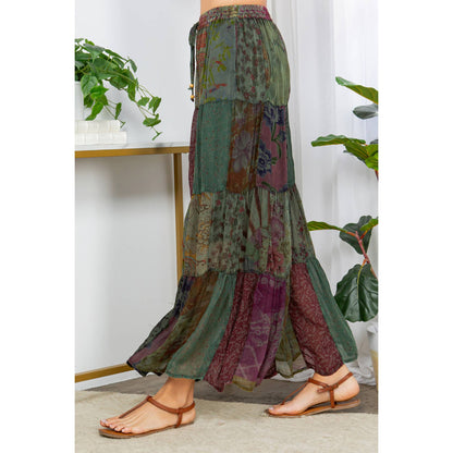 Retro Revival: Long Flared Patchwork Pants