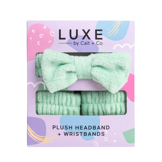 Luxe Headband + Wristbands - Green