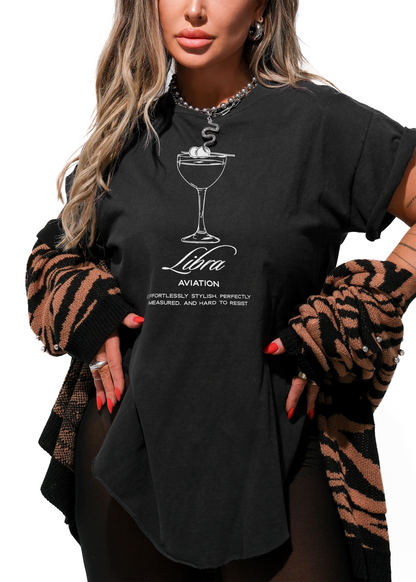 LIBRA COCKTAIL SIDE SLIT TEE