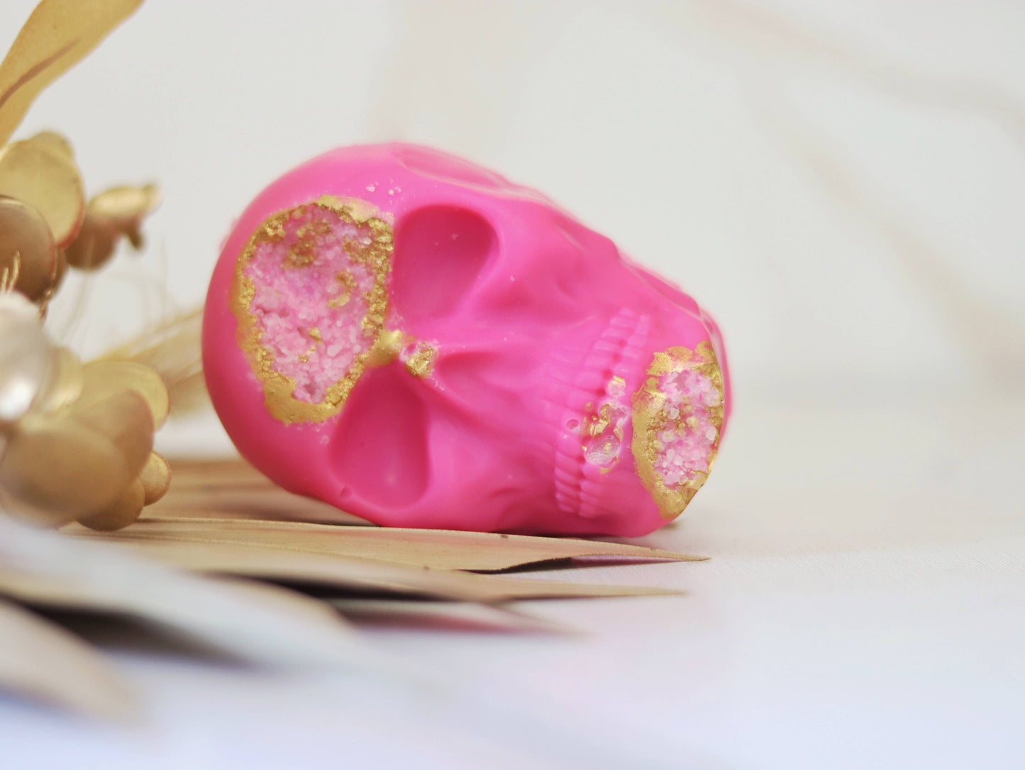 Gilded Quartz Skull Soap