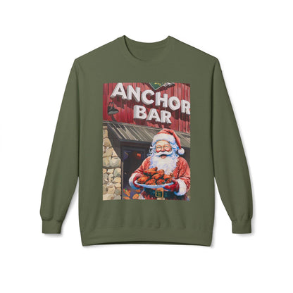 Santa with Wings at Anchor Bar Unisex Cozy Crewneck Sweatshirt