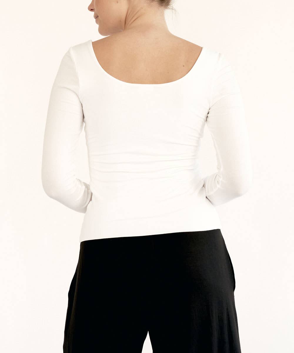 BAMBOO DOUBLE LAYERED LONG SLEEVE: MOCHA / MEDIUM