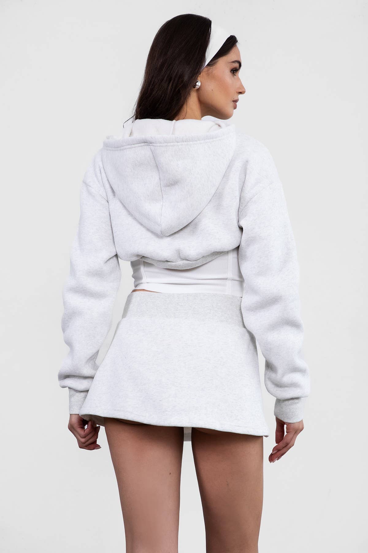DITTO Plush Fleece Ultra Cropped Cardigan
