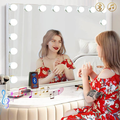 Vanity Mirror Lights And Bluetooth Speaker 32x23 Inches