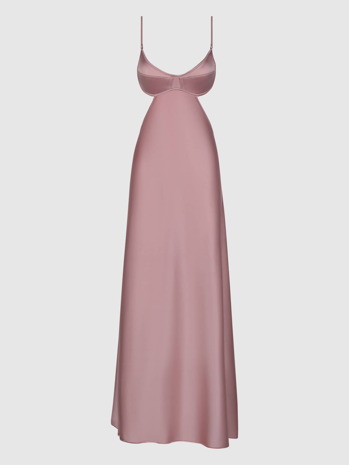 BRIGETA SATIN MONO WIRE LONG GOWN
